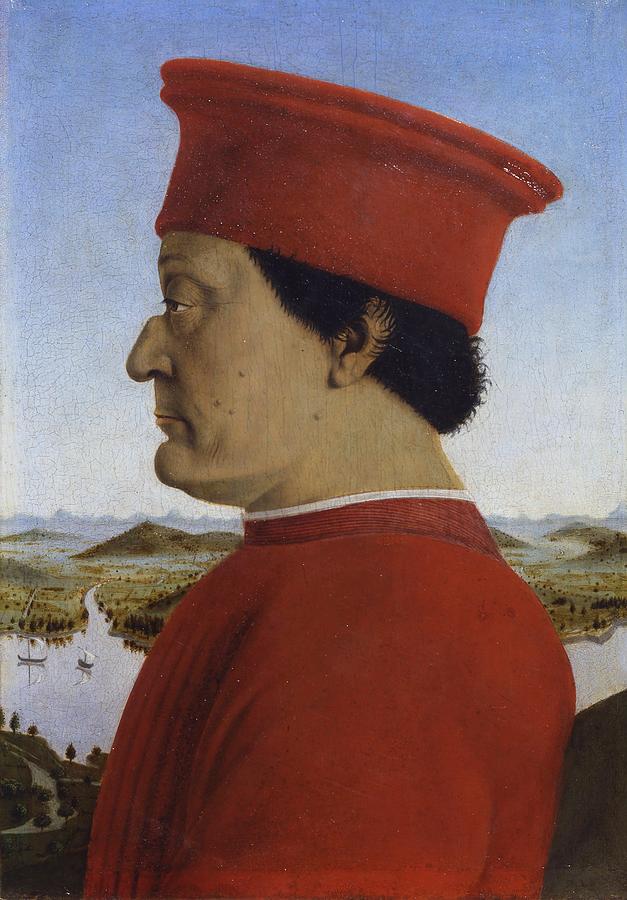Portrait Painting - Portraits of the Duke and Duchess of Urbino by Piero della Francesca