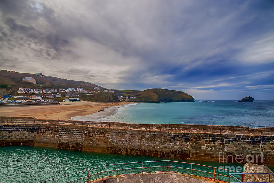 Portreath Harbour and Beach Photograph by Chris Thaxter