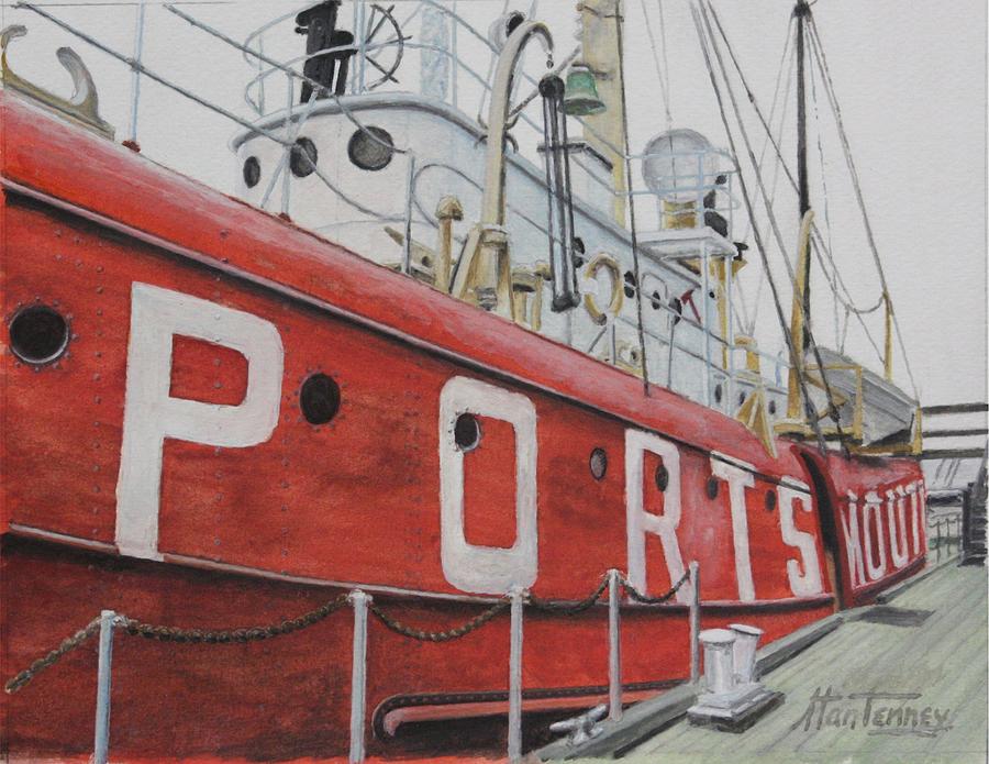 Portsmouth Lightship Painting by Stan Tenney