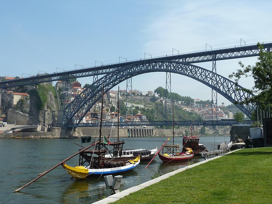 Wine Photograph - Portugal Porto - Bridge Over Douro River 2 by Benjamin Weinberg