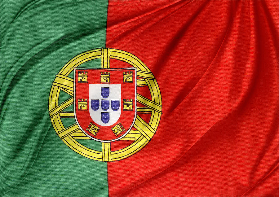 Flag Photograph - Portuguese flag by Les Cunliffe