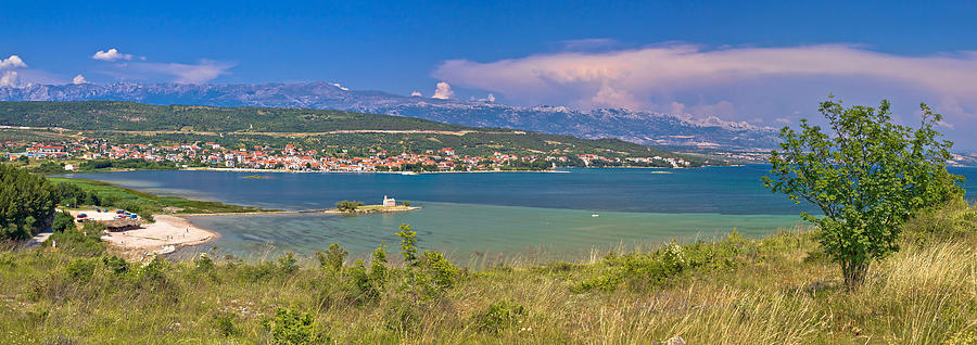Posedarje bay and Velebit mountain panoramic view Photograph by Brch Photography