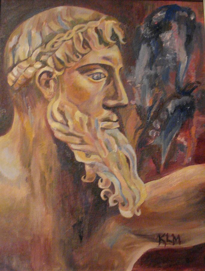 Poseidon Painting by Katie Moran