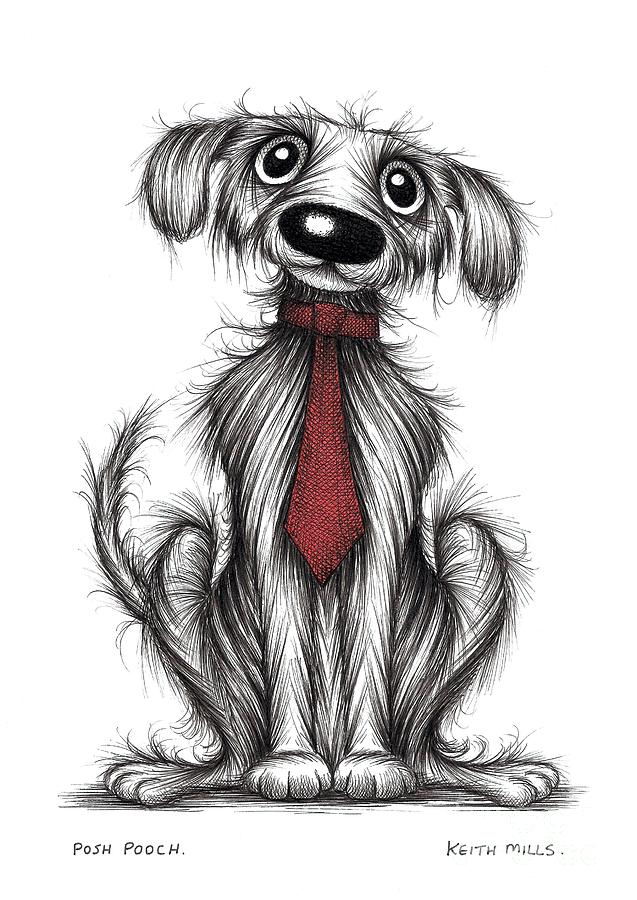 Posh pooch Drawing by Keith Mills