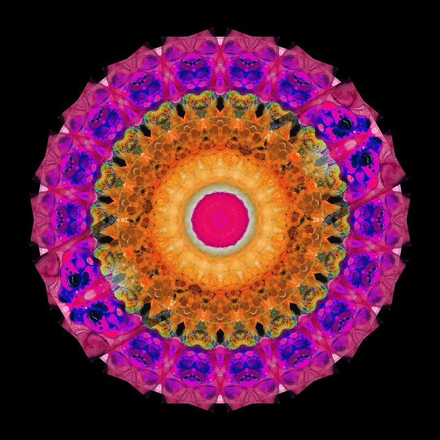 Positive Energy 1 - Mandala Art By Sharon Cummings Painting by Sharon Cummings