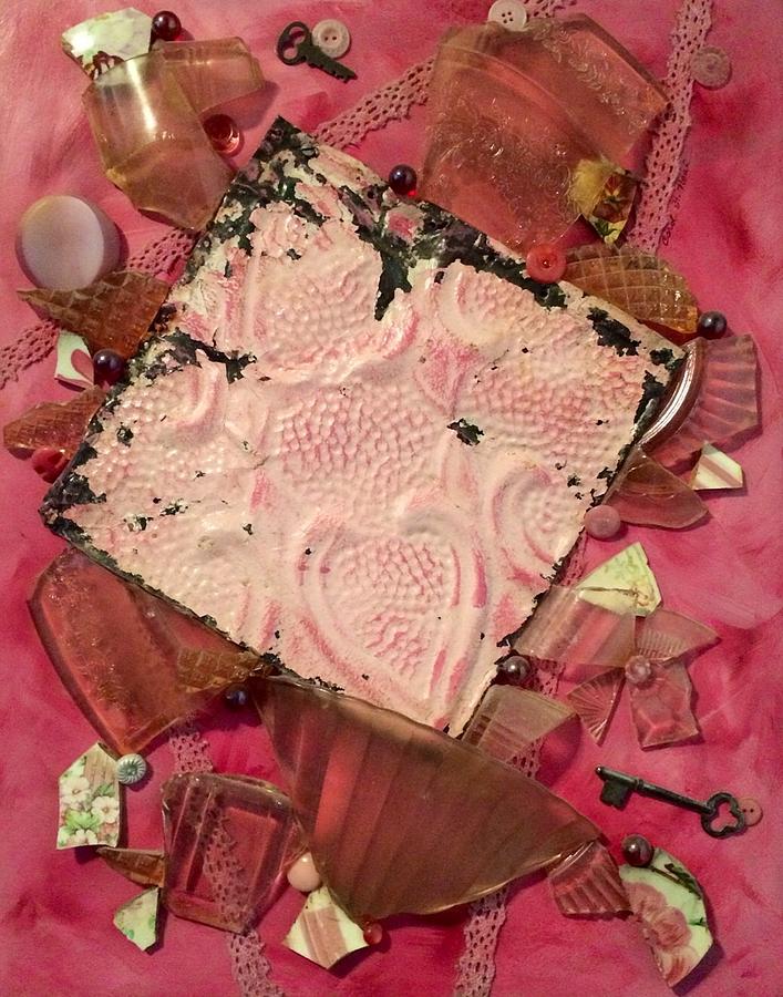Positively Pink Mixed Media by Carol Neal