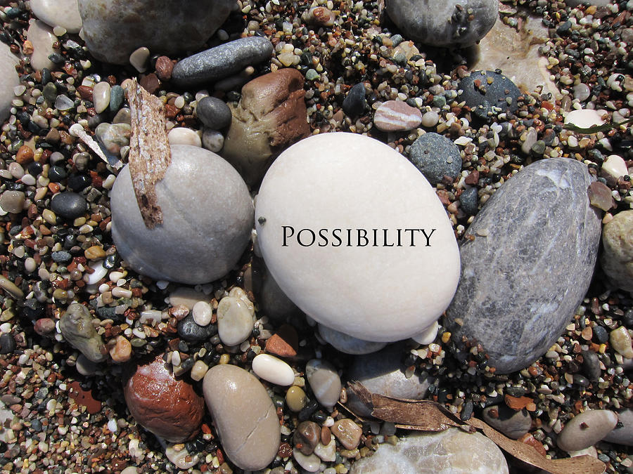 Pebbles Photograph - Possibility by Doveen Schecter