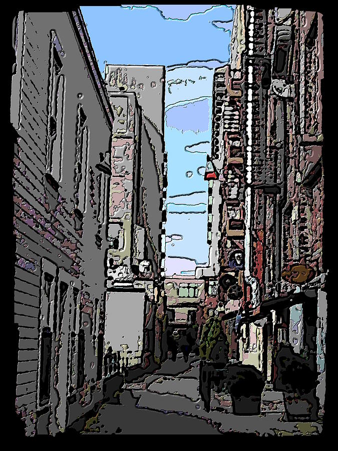 Tim Allen Digital Art - Post Alley 6 by Tim Allen