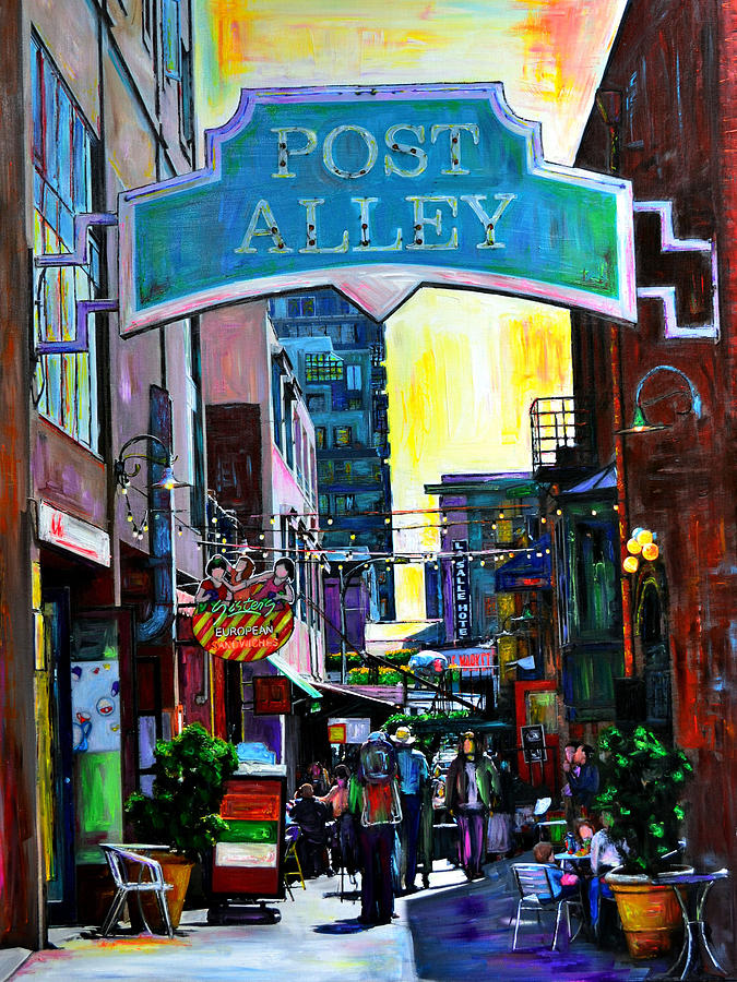Post Alley Painting by Sarah Ghanooni