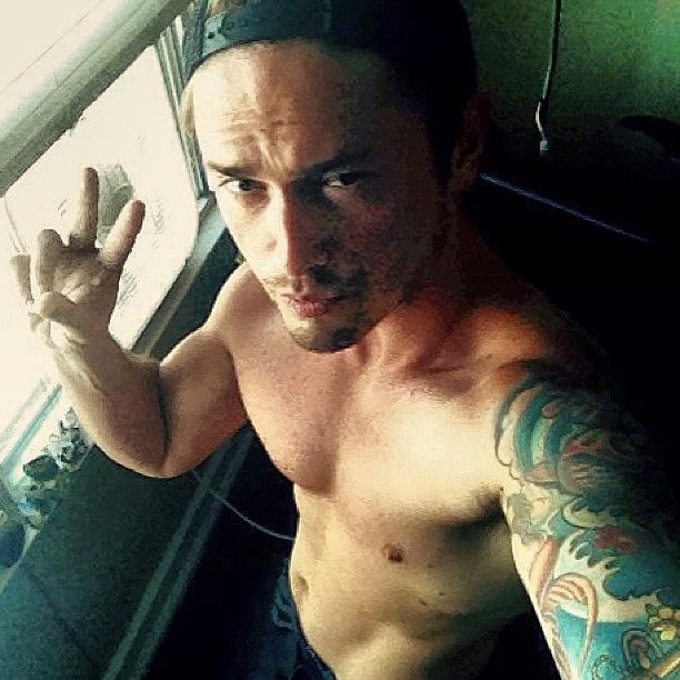 Tattoos Photograph - Post Am Workout Selfie #peace #selfie by Ray Jay