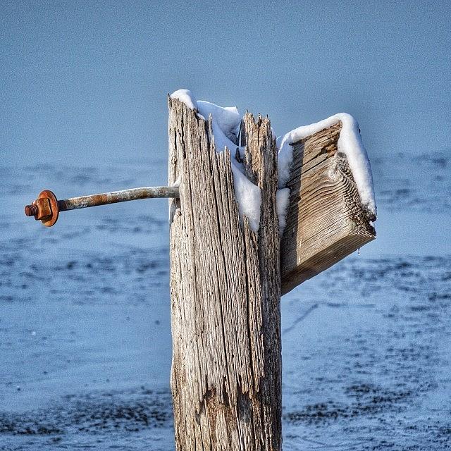 Winter Photograph - #post #dockpost #rustic_world #rusty by Tiffany Anthony