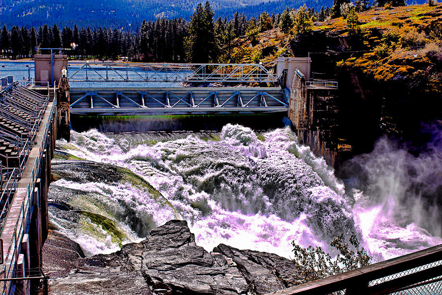 Idaho Photograph - Post Falls Dam by Rusty Jeffries