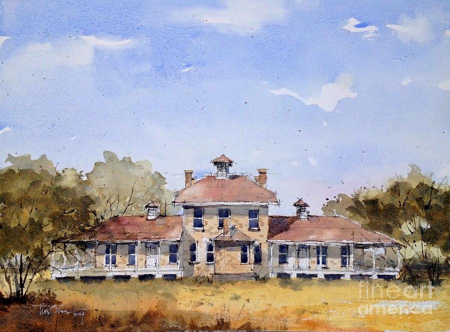 Post Hospital Fort Concho Painting by Tim Oliver