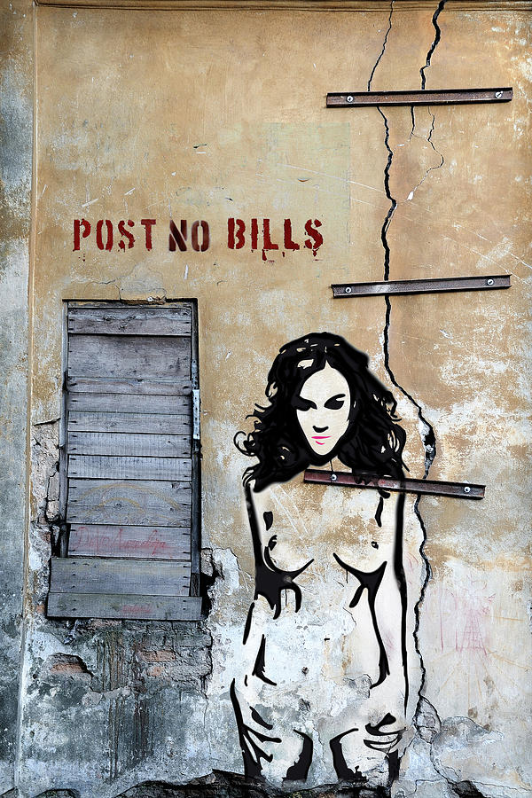 Post no bills Digital Art by Luz Graphic Studio