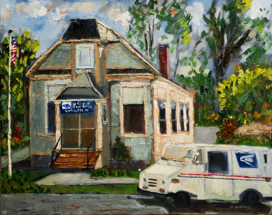 Post Office at Lafeyette NJ Painting by Michael Daniels