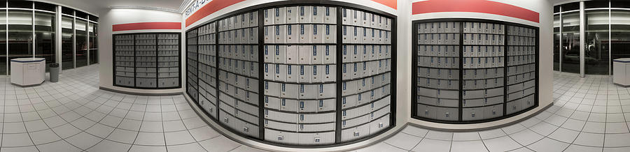 Anaheim Photograph - Post Office Boxes In Lobby, Federal by Panoramic Images