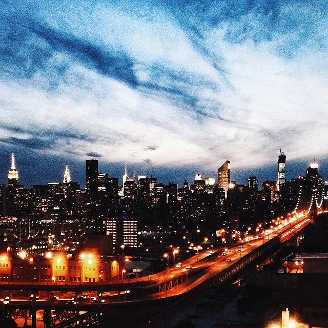 New York City Photograph - Post Sunset View Of Midtown Manhattan by Saad Halim