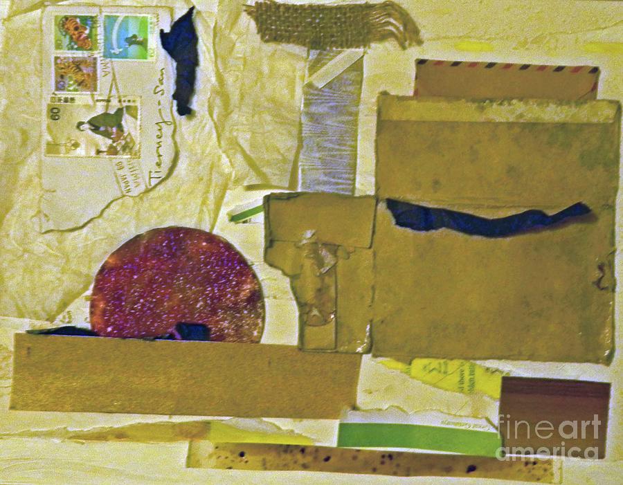 Postage Mixed Media by Patricia Tierney