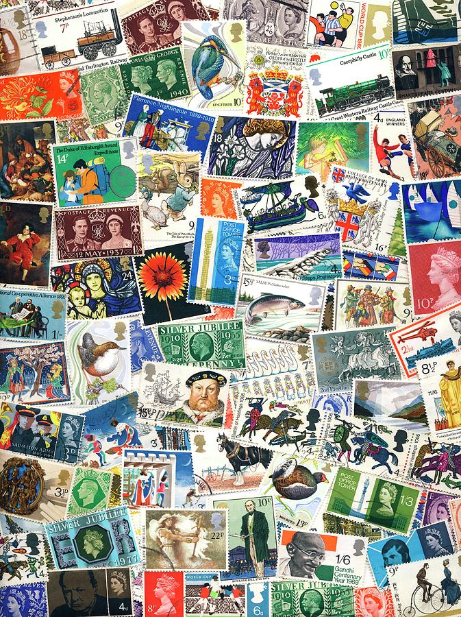 Postage Stamp Collection Photograph by Steve Allen/science Photo Library
