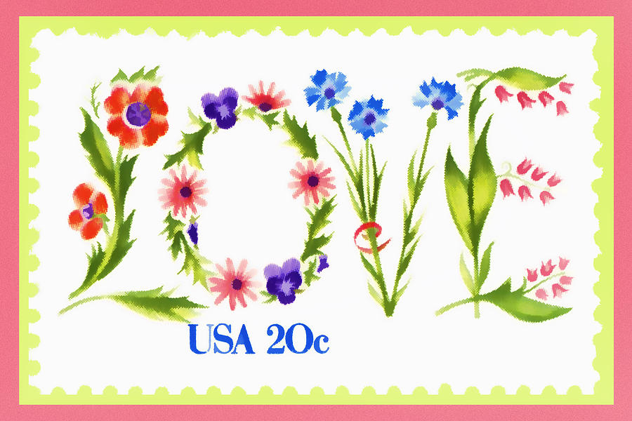Postage Stamp Love Photograph by Carol Leigh