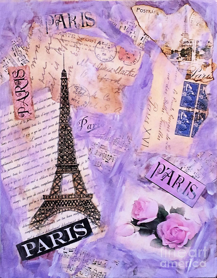 Postcard From Paris Mixed Media by Ruby Cross