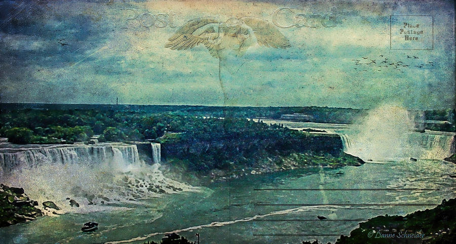 Postcard...Impressions of Niagara Digital Art by Lianne Schneider