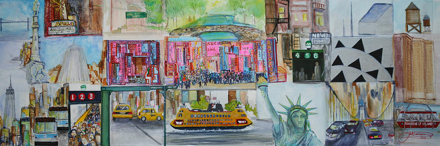 Postcards From New York City Painting by Jack Diamond