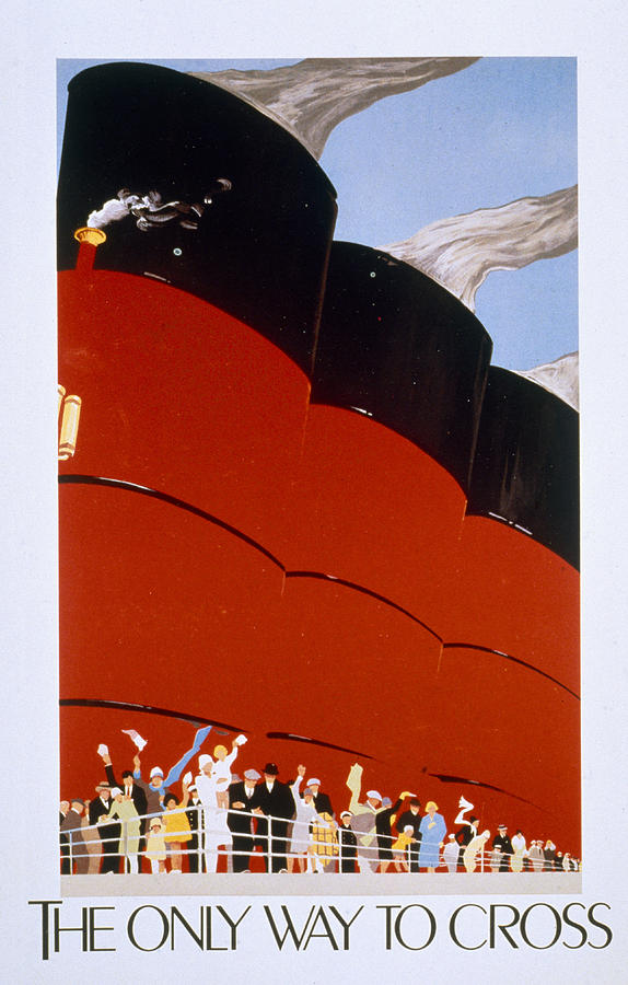 Poster Advertising The Rms Queen Mary Painting by English School
