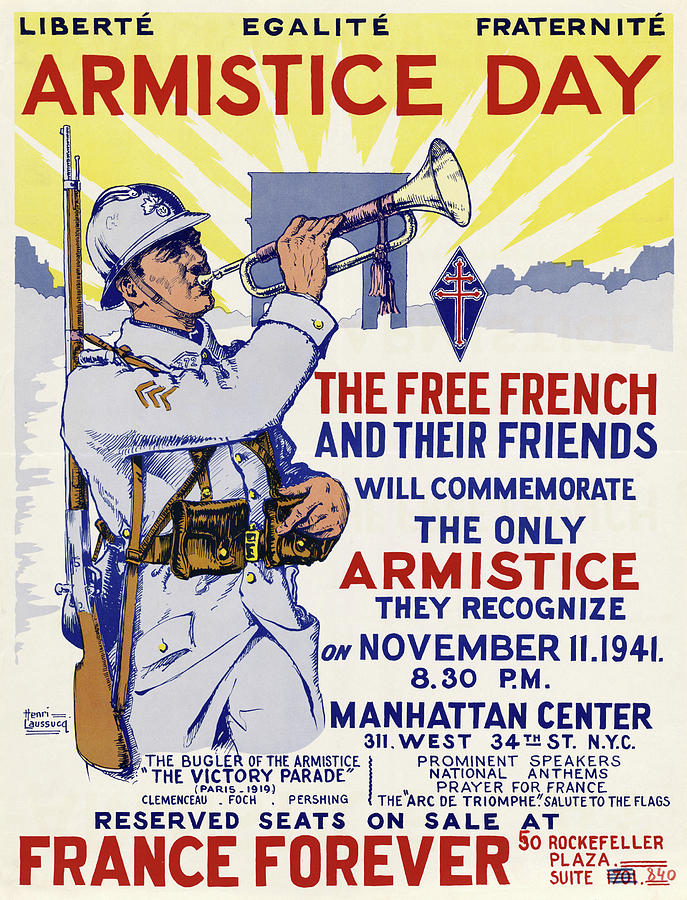 Poster Armistice, 1941 Drawing by Granger