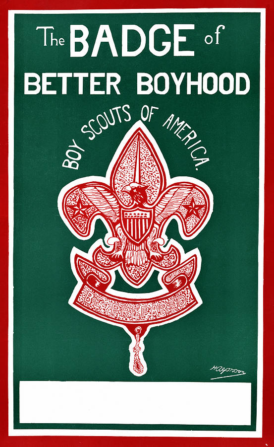 Boy Scouts Poster, C1913 Drawing by Granger