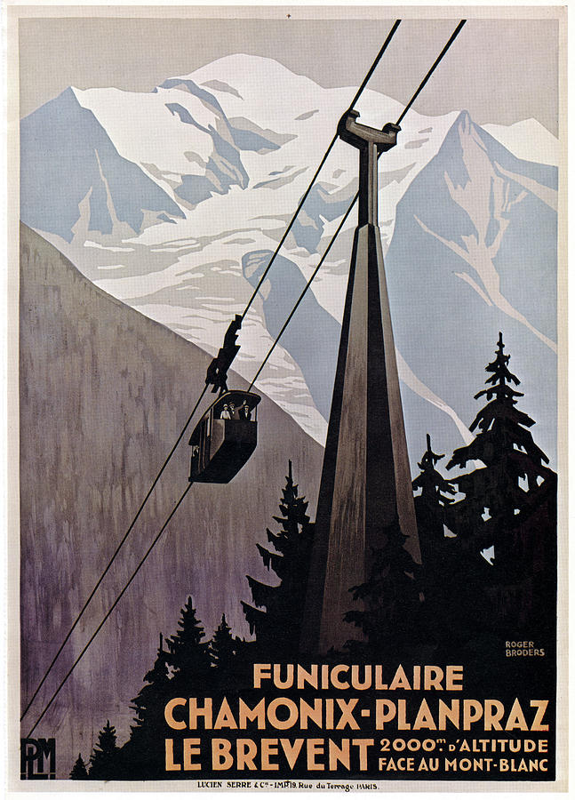 Poster Cable Car, C1920 Drawing by Granger