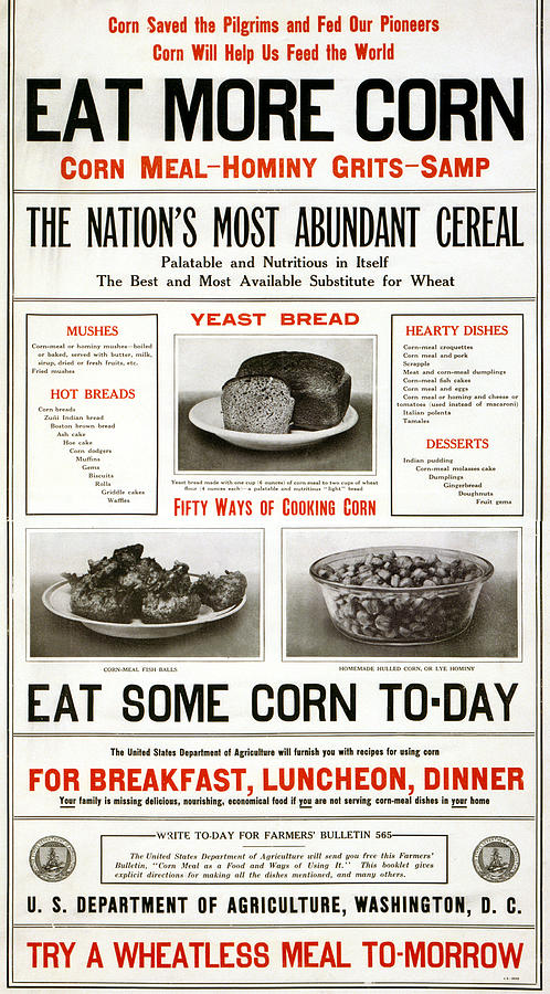 Poster Corn, 1917 Painting by Granger