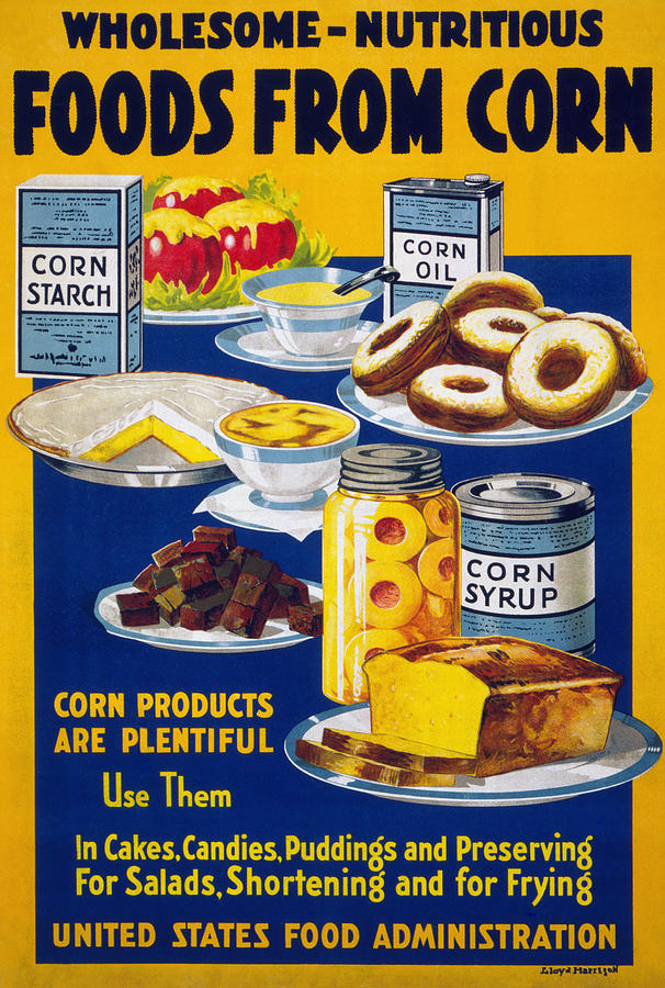 Poster Corn, 1918 Painting by Granger