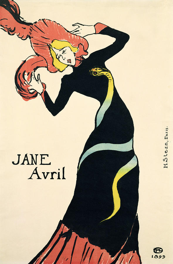 Poster For Jane Avril, 1899 Drawing by Henri de Toulouse-Lautrec