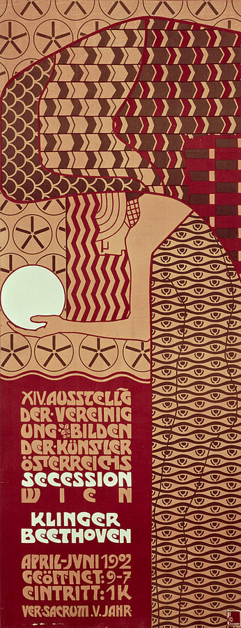 Gustav Klimt Painting - Poster For The 14th Exhibition Of Vienna Secession, 1902 by Alfred Roller