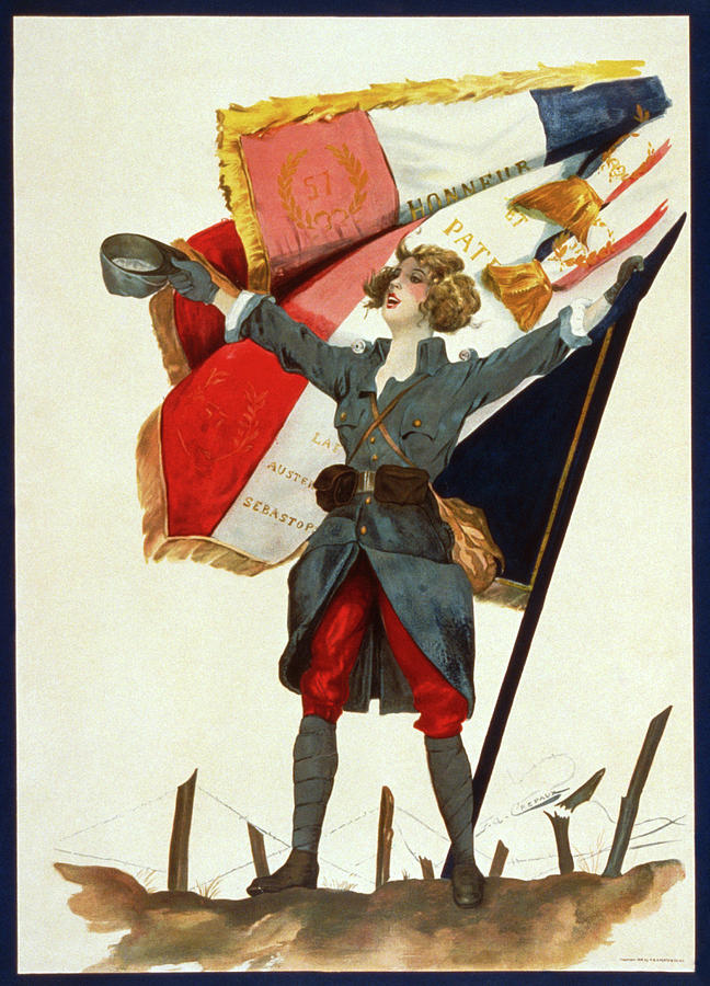 Poster France, 1918 Drawing by Granger