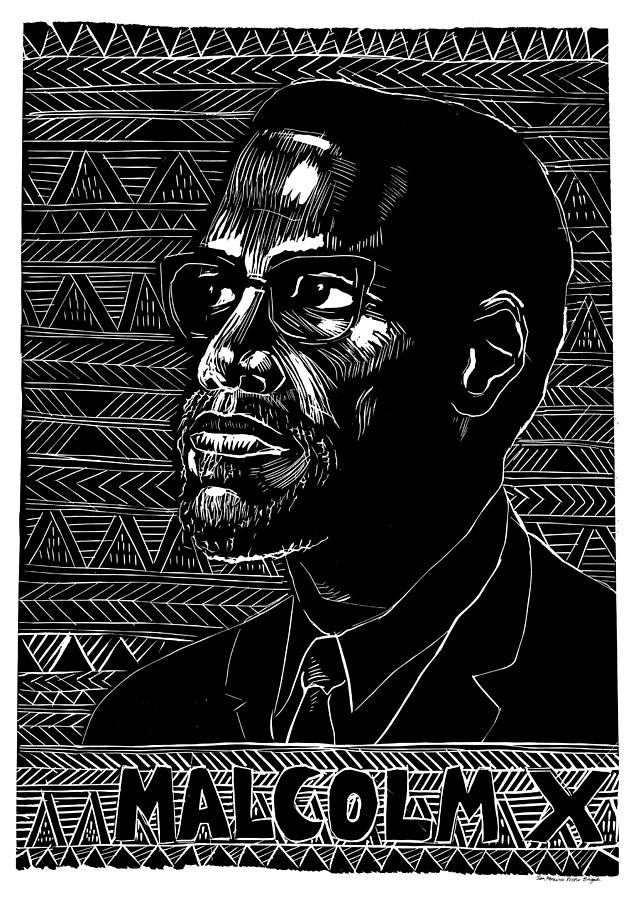 Poster Malcolm X, 1976 Painting by Granger