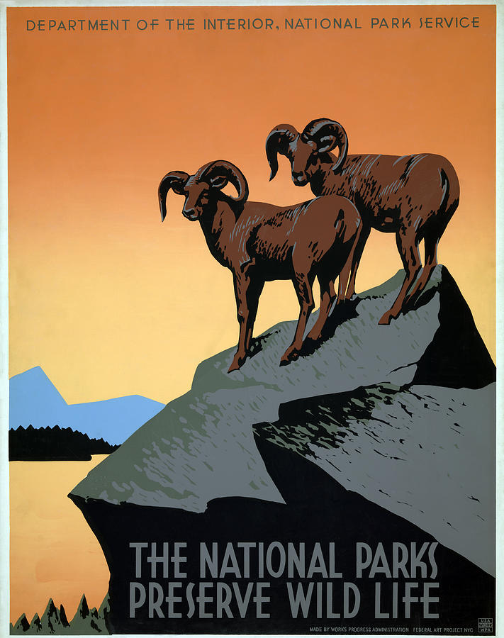 Poster National Parks Painting by Granger