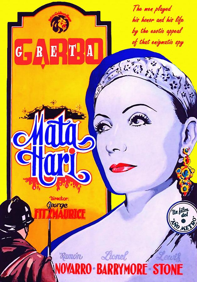 Movie Drawing - Poster of Mata Hari by Art Cinema Gallery