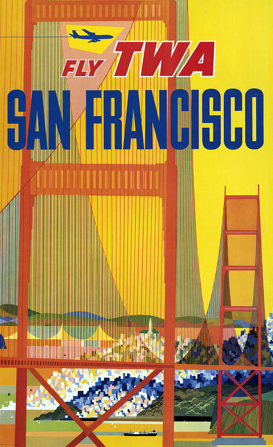 TWA Poster San Francisco, C1957 Drawing by Granger