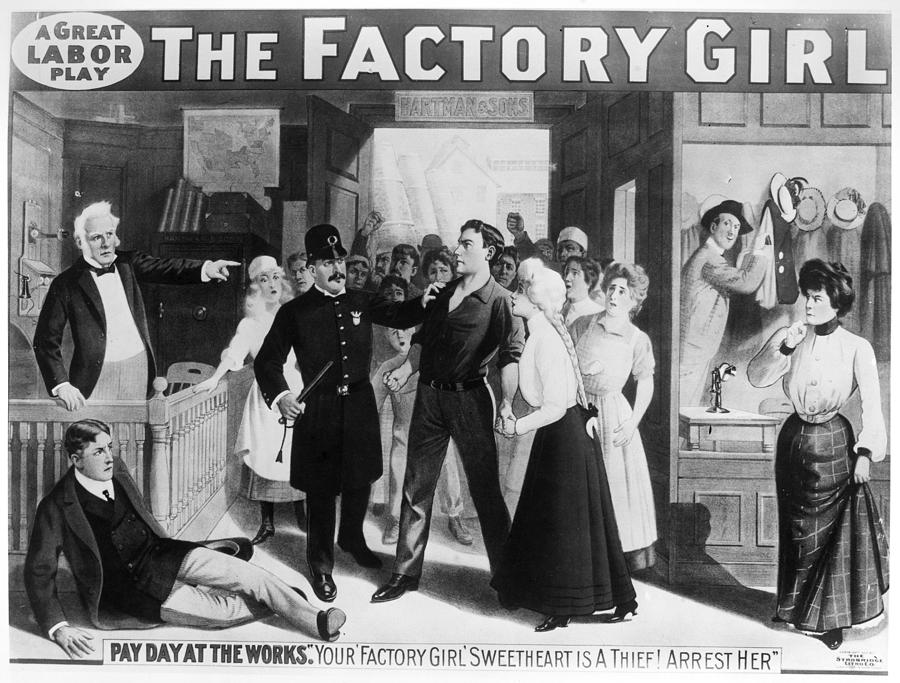 Poster The Factory Girl Painting by Granger