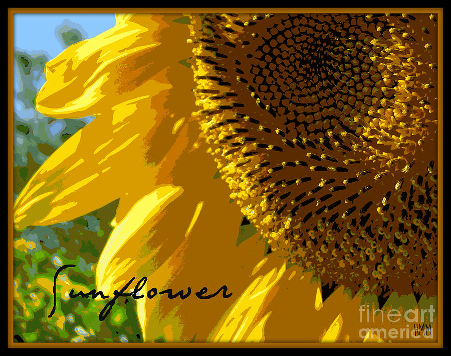 Summer Photograph - Posterized Sunflower by Heidi Manly