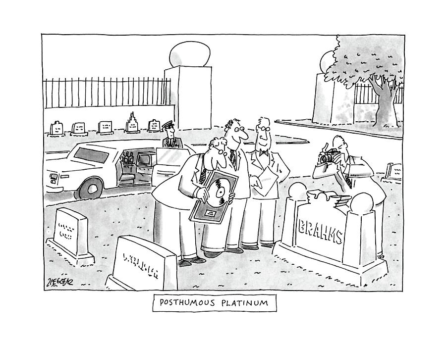 Posthumous Platinum Drawing by Jack Ziegler