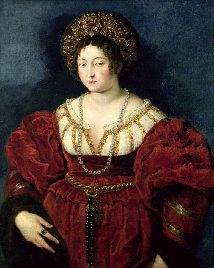Posthumous Portrait Of Isabella Deste, Marchioness Of Mantua 1474-1539, 1605-8 Oil On Canvas Photograph by Peter Paul Rubens Posthumous Portrait Of Isabella Deste, Marchioness Of Mantua 1474-1539, 1605-8 Oil On Canvas Photograph by Peter Paul Rubens