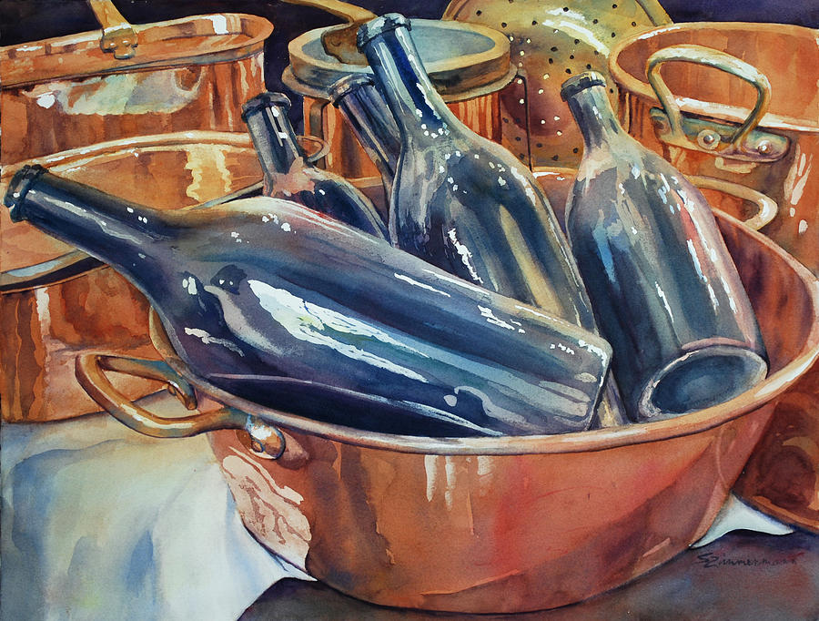 Pot Full of Empties Painting by Sue Zimmermann