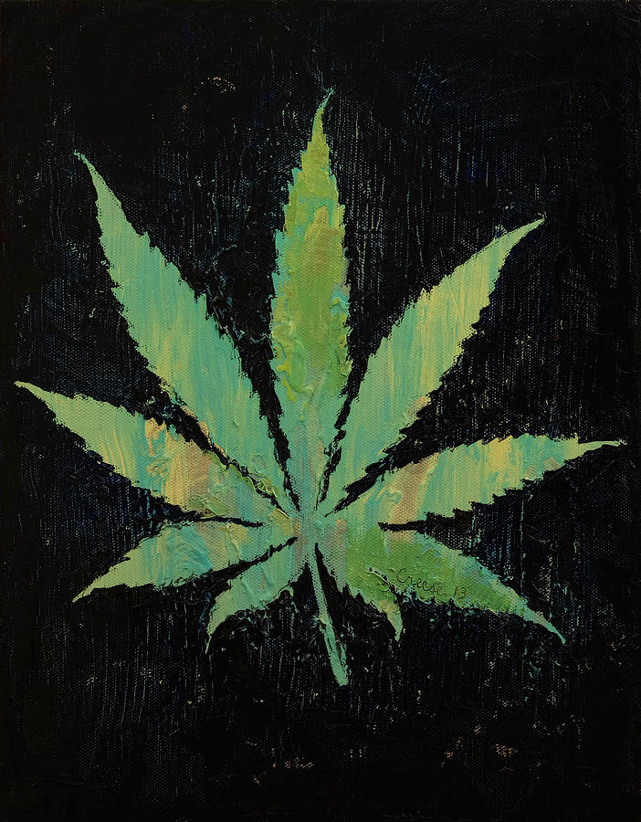 Pot Leaf Painting by Michael Creese