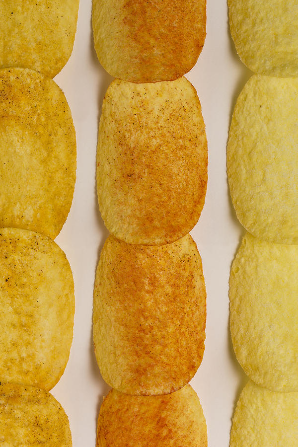 Potato Photograph - Potato Chip Rows 1 by John Brueske