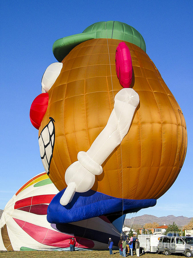 New Mexico Photograph - Potato Head Balloon by Steven Ralser