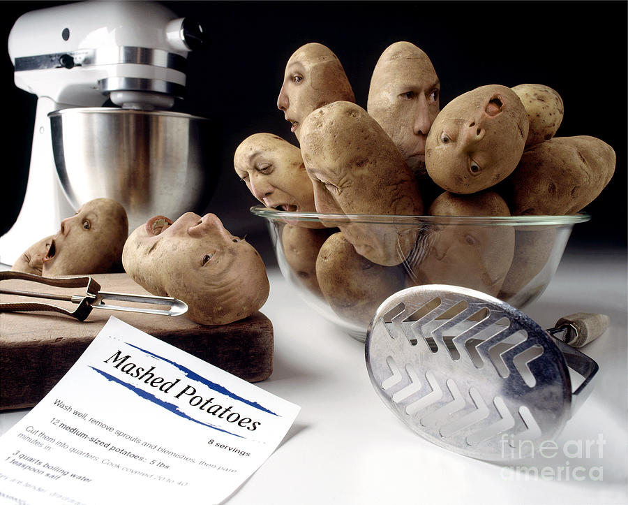 Vegetable Photograph - Potato Panic by Dick Smolinski
