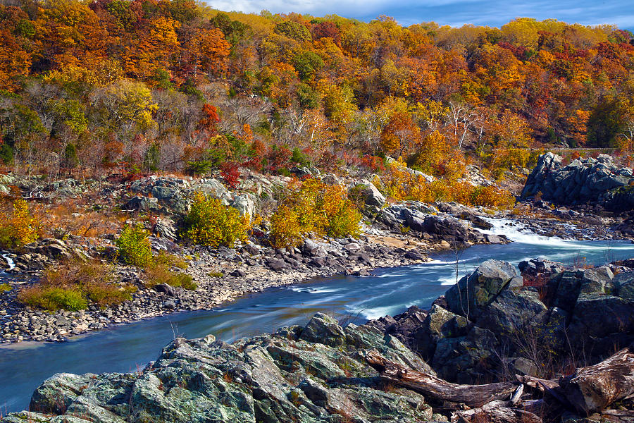 Potomac Autumn Photograph by Mitch Cat
